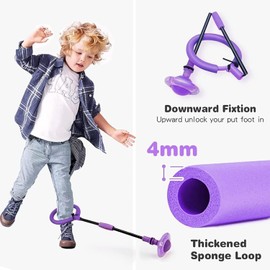 Q-WOOFF Jumping Ball and Skipping Rope,Für Outdoor-Spielzeug für Kinder im Alter Von 5–12 Jahren,Geschenke für Mädchen Im Alter Von 8–12 Jahren, Geschenke für Jungen, Bewegung, Springspiele (Lila)