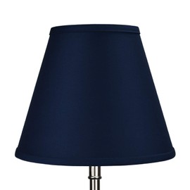 FenchelShades.com Lampshade 6" Top Diameter x 11" Bottom Diameter x 9" Slant Height with Washer (Spider) Attachment for Lamps with a Harp (Linen Navy Blue)