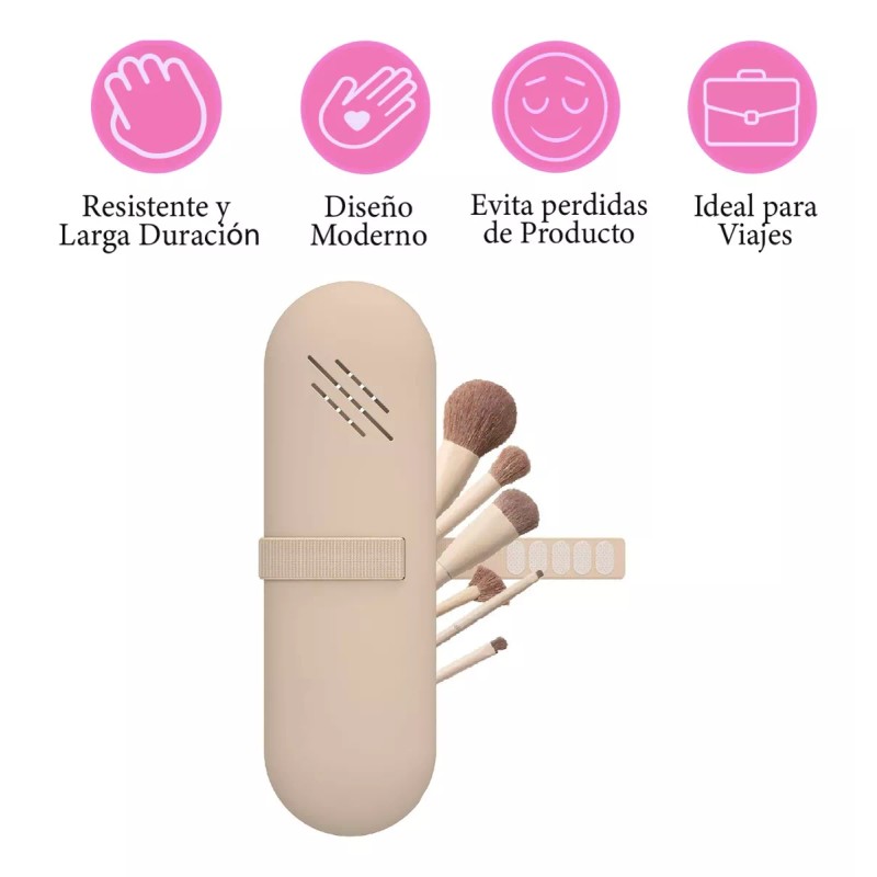 Seviete Funda Para Brochas De Maquillaje Portátil Con Broche