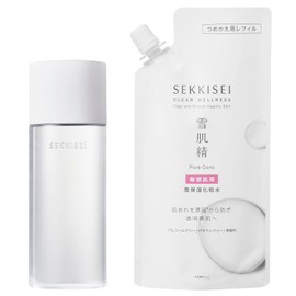 Sekkisei Clear Wellness (For Sensitive Skin) Pure Conch SS Set, Body, 6.8 fl oz (200 ml) + Refill, 5.7 fl oz (170 ml), Highly Moisturizing Lotion, Pores