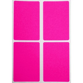 Sticker Neon Pink 75mm x 50mm Rectangle Labels - Size 7.5cm x 5cm Square Stickers 60 Value Pack of Royal Green