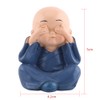Hztyyier 4 Pieces Monk Figure, Charming Resin Figure with Kungfu