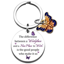 FAFQBING Christmas Farewell Gift for Coworkers Inspirational Gifts for Women Men Retirement Keychain for Coworker Adults Farewell Gift for Employee Leaving Gifts for Female Friends