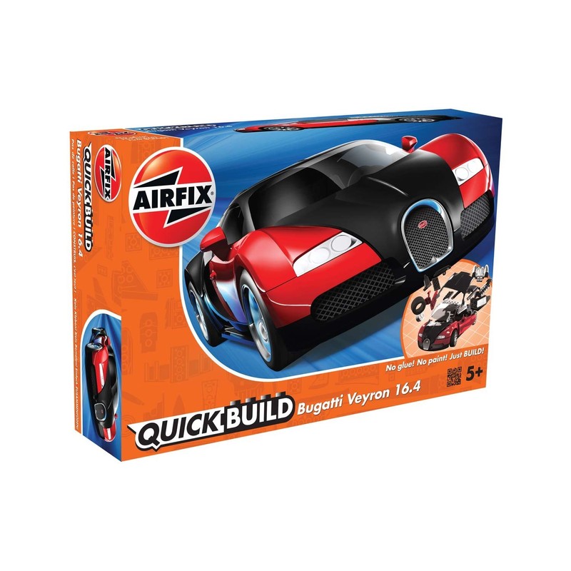 Airfix Quickbuild J6020 Quickbuild Bugatti 16 4 Veyron Black Red