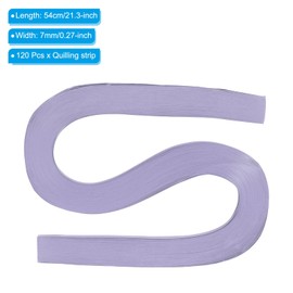 PATIKIL Quilling Strips Paper 120pcs 9/32"(7mm) 54cm Origami Paper Quilling Strip for Art DIY Hand Craft Christmas Light Purple