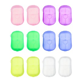 YETOOME 12 Packs (240 Sheets) Paper Soap Sheets for Hand Washing, Portable Disposable Travel Scented Bath Slice Sheet Foaming Soap Paper Sheets for Outdoor Traveling Camping Hiking