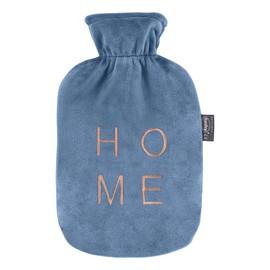 Fashy Home 67392 58 Hot Water Bottle 2.0 L with Plush Cover Blue