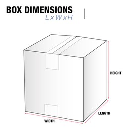 Tape Logic TL444W Corrugated Boxes, 4" x 4" x 4", White (Pack of 25)