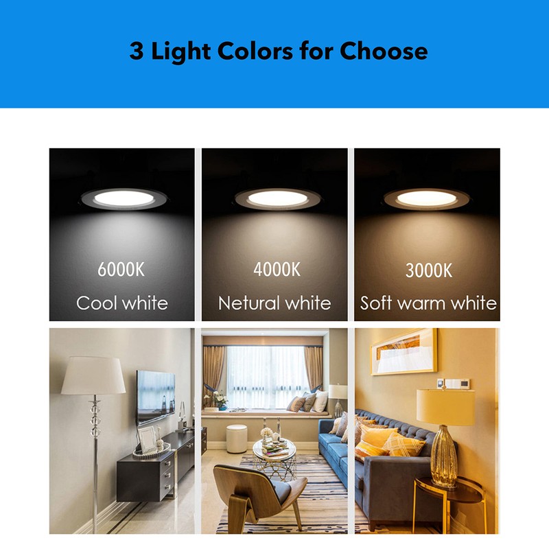 LED Puck Lights Wired Under Cabinet Lighting Dimmable,Round Cabinet Lights
