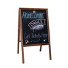 Crestline Products Marquee Easel (2 Black Chalkboards), Stained Hardwood Sidewalk