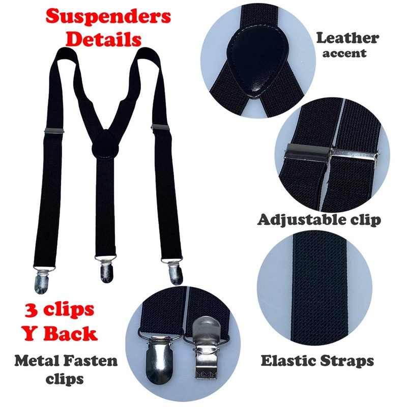 VPbao Y-type Suspenders, Unisex, Wide Type with Stability, Men's, Women's,