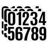 Large Number Stickers Waterproof Number Stickers Large (Black, 4 Inch,
