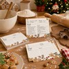 60 Pack Christmas Recipe Cards 4x6 Inch Double Sided Holiday