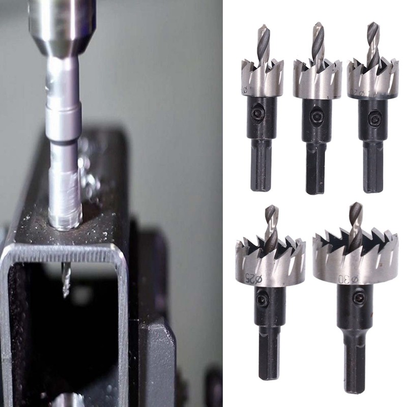 5Pcs Metal Hole Saw 16‑30mm High Speed Steel Wear Resistant