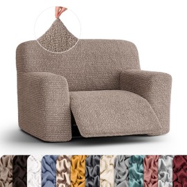 PAULATO BY GA.I.CO. Extra Large Recliner Cover - Oversized Recliner Chair Cover - Washable Fabric Slipcover - 1-Piece Form Fit Stretch Furniture Protector - Microfibra - Marsala (Recliner Cover)