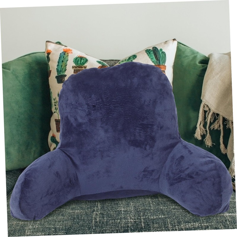 Alipis Luxury Bed Pillow Backrest Soft Velvet Pillow for Reading