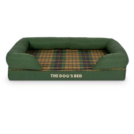 Replacement Outer Cover for The Dog's Bed Orthopedic with Sides, Washable Fabric, Medium (Green Tartan)