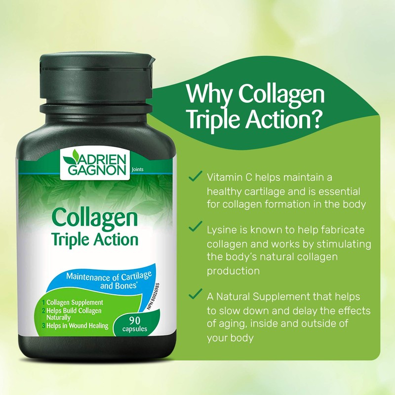 Adrien Gagnon - Collagen With Lysine & Vitamin C, Triple
