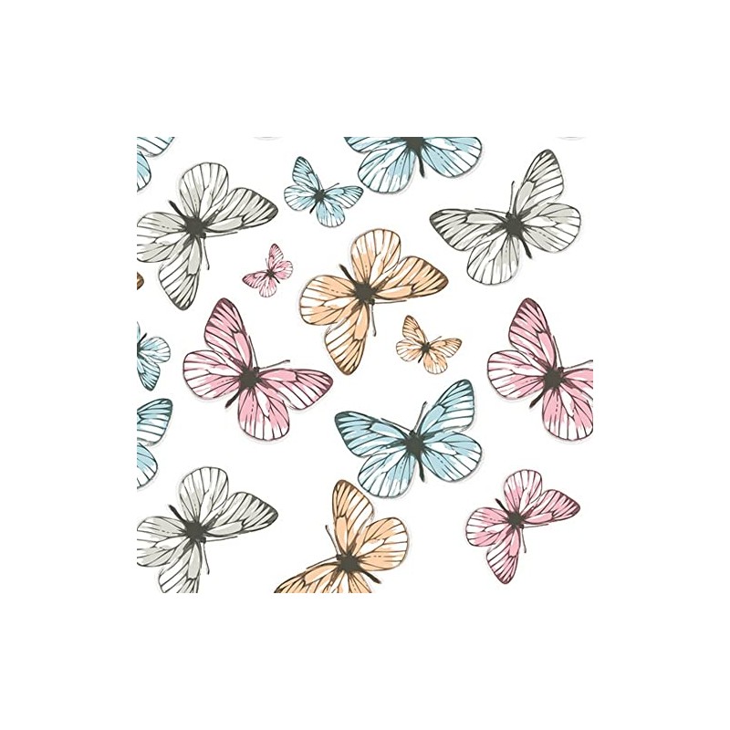 20 Napkins Flying Butterflies Pastel Animals Animal Motif Spring Summer