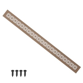 PATIKIL 24 x 2 Inch Door Air Vent Cover, Heavy Duty Aluminum Grille Ventilation Cover Louvered with Mounting Screws for Cabinet Wardrobe Door, Brown