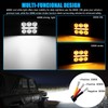 Adzoon Flush Mount LED Pods 5Inch, 8000LM Spot Flood Combo