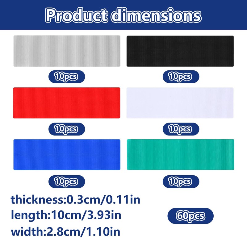 60 Pcs Plastic Packers, for Shims, Heavy-Duty Glazing Packers, Decking