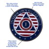 Stars and Stripes Alcoholics Anonymous Chip with 7th Step Prayer