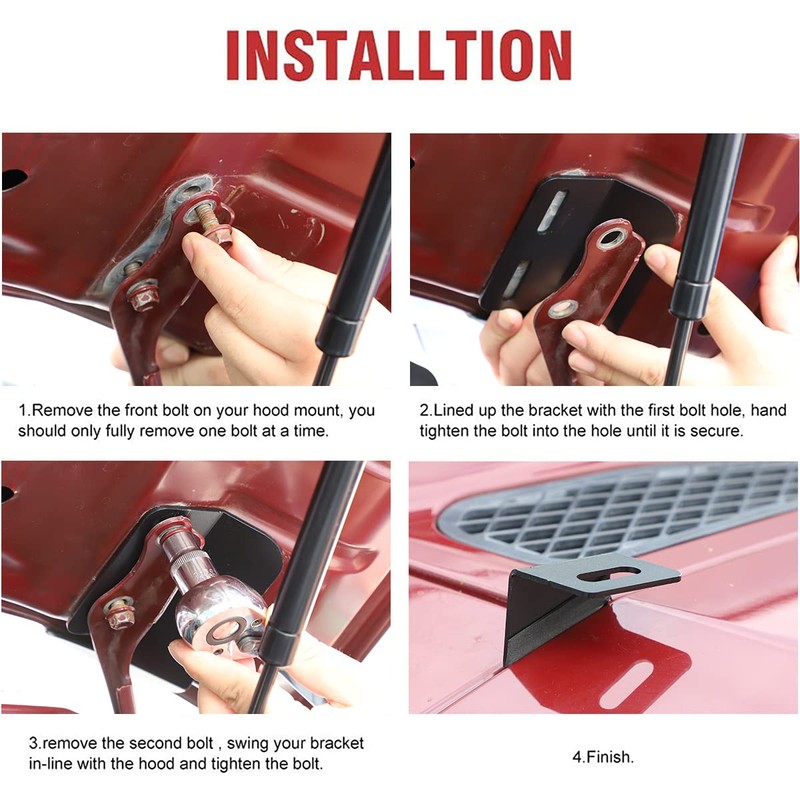 LLKUANG Hood Metal LED Light Pod Mount Bracket Kit for