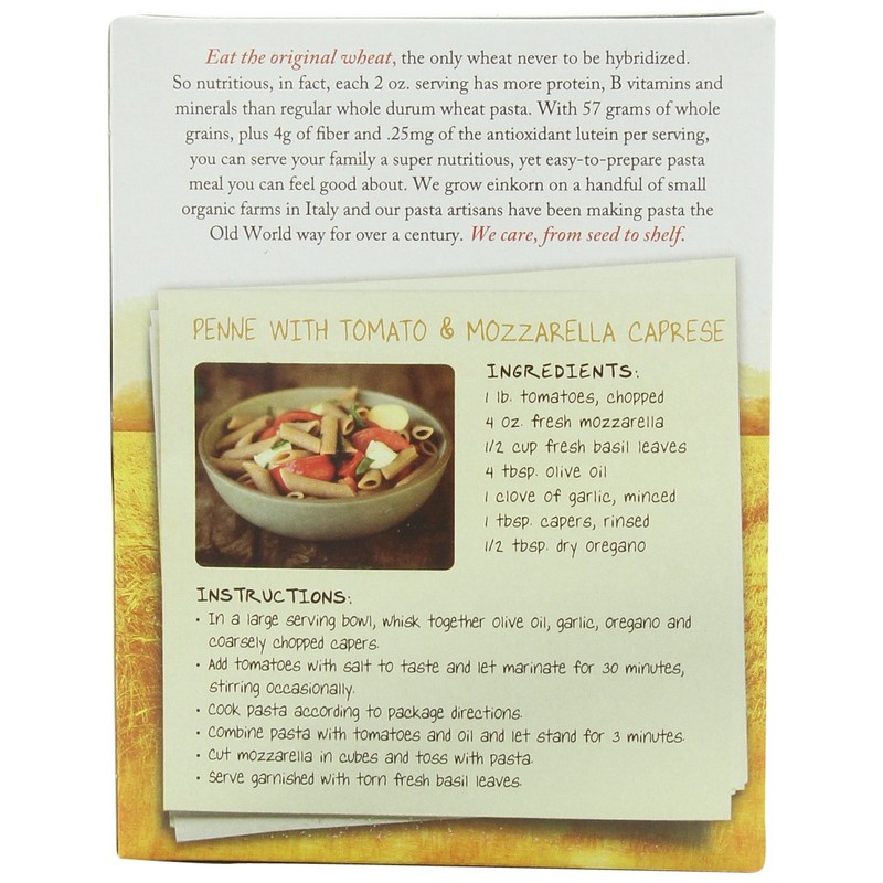 Jovial Penne Rigate Einkorn Pasta | Organic Whole Grain Penne