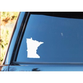 AK Stickers Minnesota State Shape Native Local - Vinyl Decal Outdoor Weatherproof - Black, (A) X-Small: 3"