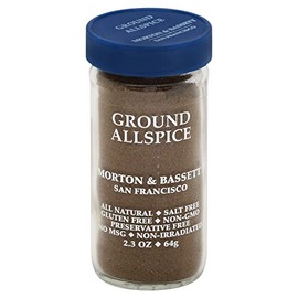 Morton & Bassett Ground Allspice, 2.3oz - Salt-Free, Non-GMO, Warm Flavor for Fruit Pies, Cakes, & Jams