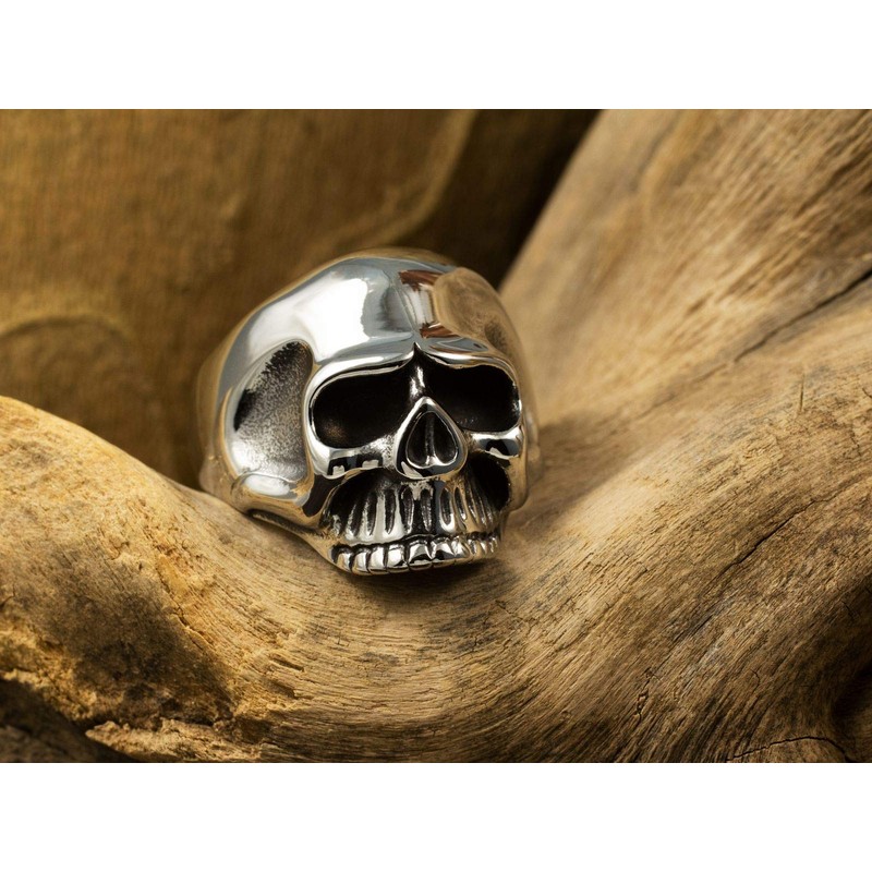 Fly Style; Men's Skull Ring; Stainless Steel; Keith Richards, Stainless