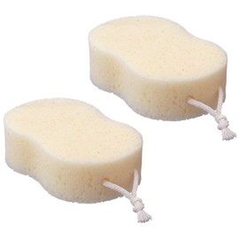 Marna Body Sponge, Soft Sponge, White, 2 Pieces, Made in Japan, Bath, Body Sponge, Foaming, Skin-Friendly, Hanging Storage