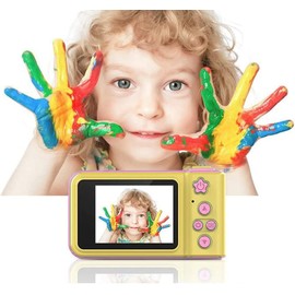 eDealz Full 1080P Kids Selfie HD Compact Digital Photo and Video Rechargeable Camera with 2" LCD Screen, Video Games and Micro USB Charging (Pink, SD Card + Reader + Card Holder)