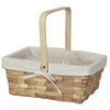Vintiquewise QI003228 Woodchip Picnic Basket Lined