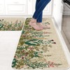 Eikunn Farmhouse Kitchen Rugs Set of 2, Weeds Floral Wildflower