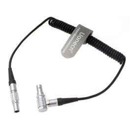 XL-ll Timecode Cable Lemo Right Angle 5 Pin Male to 5 Pin Male Lemo Twist Spiral Cable for Sound Devices zaxcom Denecke