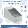 Maxcheck 2 Pcs Galvanized Metal Rabbit Nesting Box Bunny Small