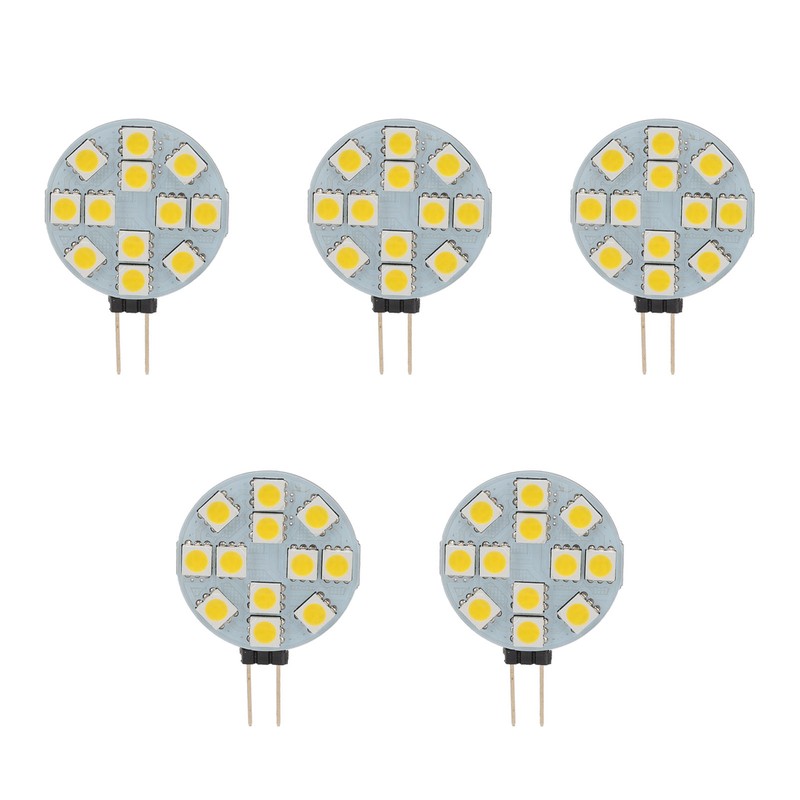 5pcs G4 LED Bulb 12V 2W Warm Light Energy Saving
