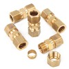 LTWFITTING 1/2-Inch OD Compression Union,Brass Compression Fitting(Pack of 5)