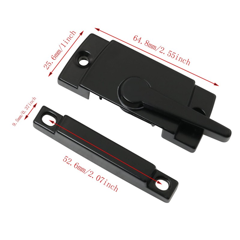 Sliding Sash Lock DGBRSM Black Sliding Window Sash Locks with
