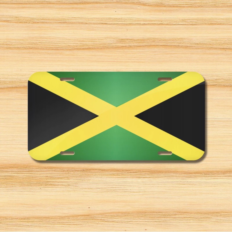 Amel Jamaica Vehicle License Plate Auto Car Rasta Jamaican Flag