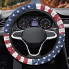 Quelytytrip American Flag Print Car Steering Wheel Cover Universal 15