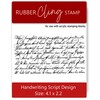 Rubber Cling Stamp Handwriting Script Design