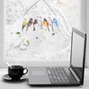 Birds On A Wire Ornament Glass Window Panel Suncatcher Hangings