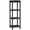 HOOBRO Small Bookcase, Industrial Style Bookshelf for Narrow Spaces, 4-Tier