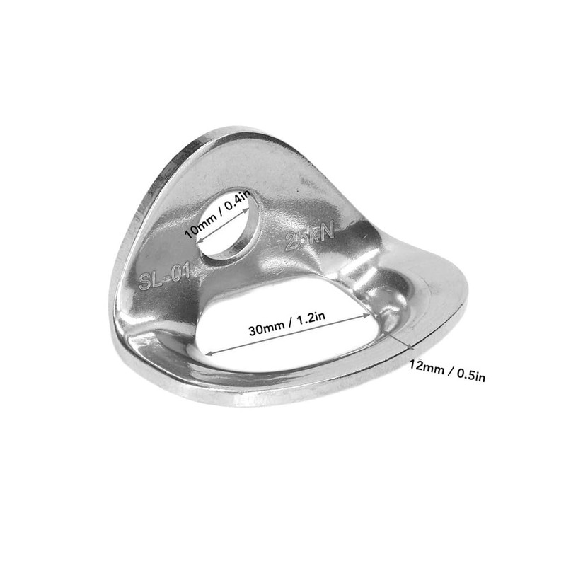 Namvo 4-piece anchor hook set, 2500 kg load capacity, stainless