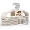 Bihoonge 40 Pack Short Neck Hangers, Space Saving, Silicone Non-Slip,