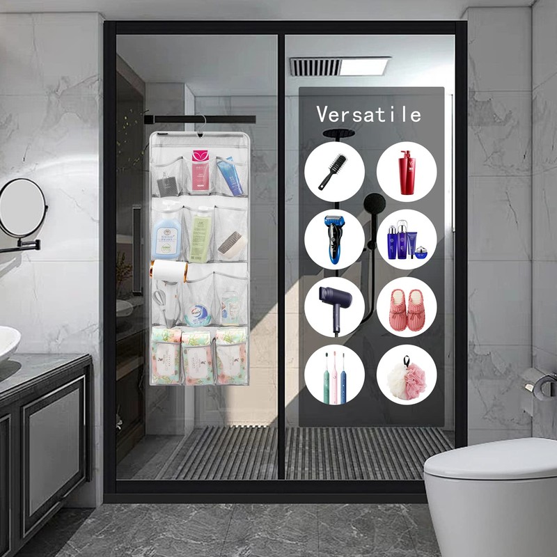 ANZORG Mesh Shower Organizer Hanging Caddy Quick Dry Bathroom Storage
