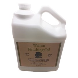 Chalk Mountain Brushes Walnut Oil Food Safe Finisher. Great for Wooden Utensils. Preserve and Beautify Unfinished Wood. (Gallon)